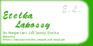 etelka lapossy business card